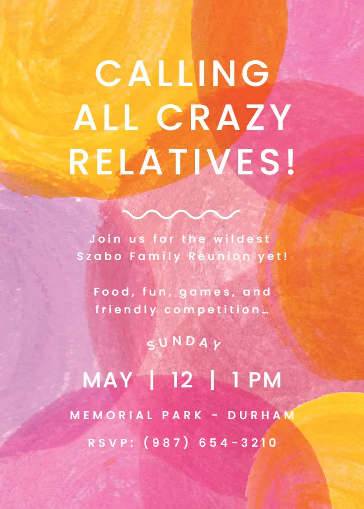 Crazy relatives - aile buluşması davetiyesi